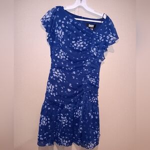 DKNY Blue Floral Women's Dress Size 2 New
